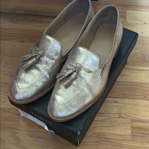 Talbots Gold Tassel Leighton Loafers for Women - 9.5